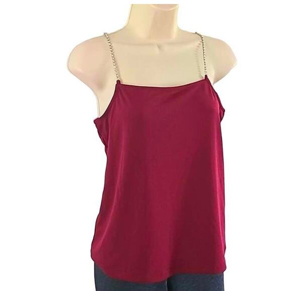 NWOT Vero Moda Women’s Fig Purple Tank Top w/ Crystal Spaghetti Straps Size XS - Picture 8 of 9